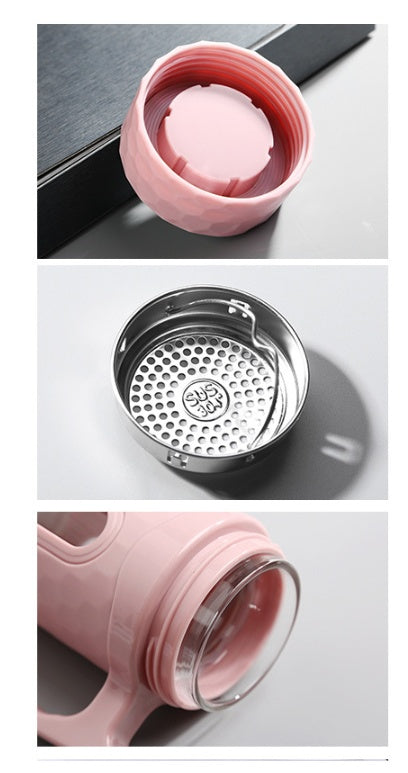 Tea cup girl portable plastic glass cup