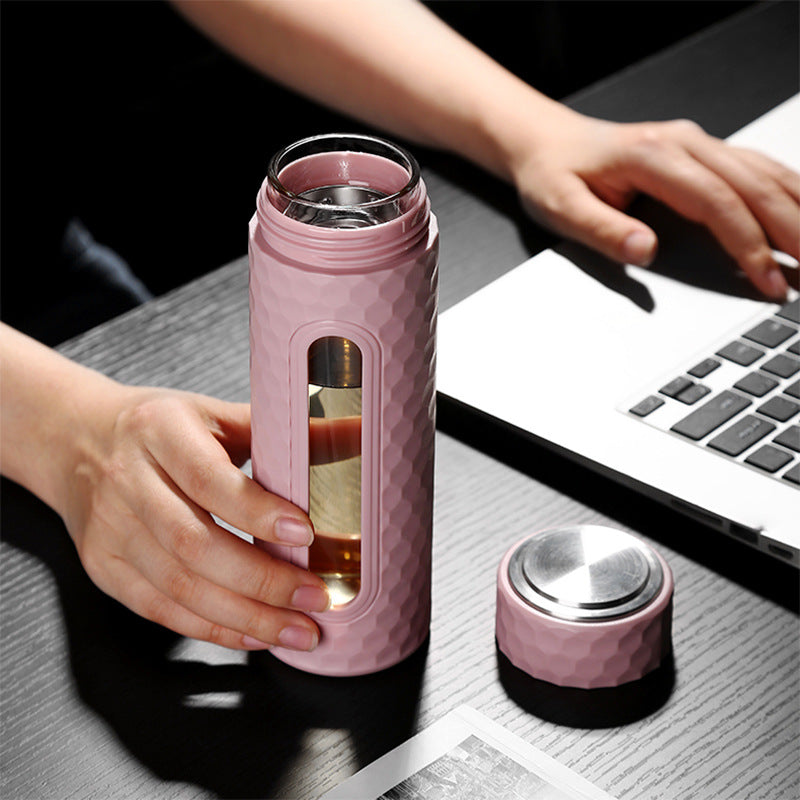 Tea cup girl portable plastic glass cup