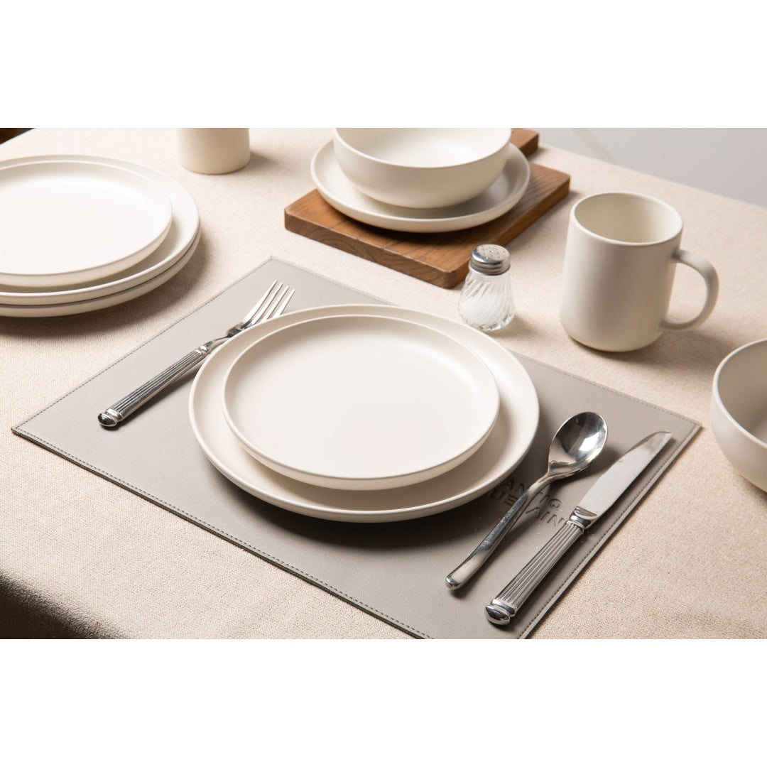 12-Piece Stoneware Dinner Plates Bowls Sets  Microwave & Dishwasher Safe   Non-Toxic Dinner Plates Bowls Set    Stackable Matte Glaze Kitchenware For 4